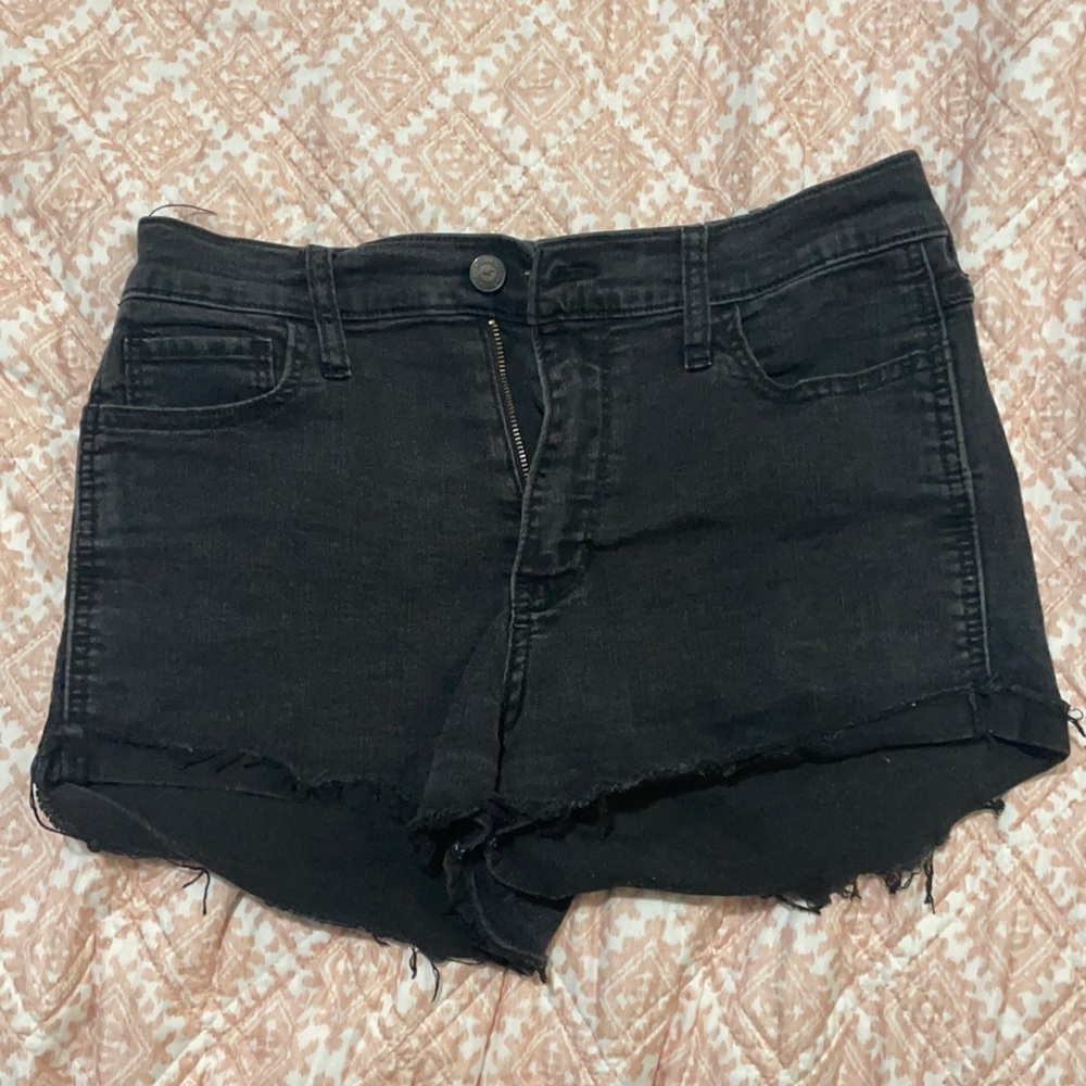 Holister black jean shorts
